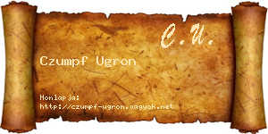 Czumpf Ugron névjegykártya